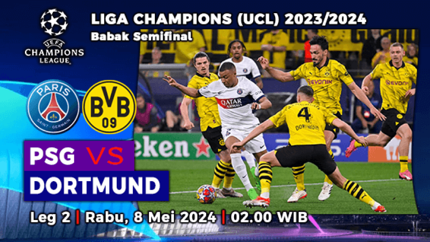Prediksi PSG vs Borussia Dortmund di Semifinal Liga Champions 2023/2024